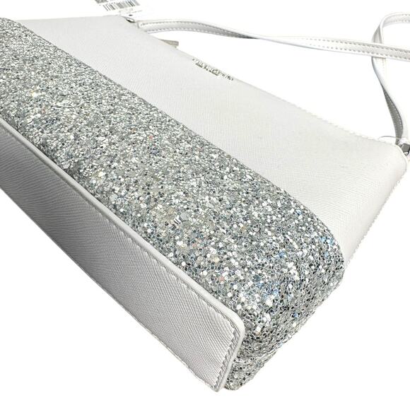 NWT Kate Spade Flash White and Silver Glitter Crossbody Bag - Picture 7 of 9